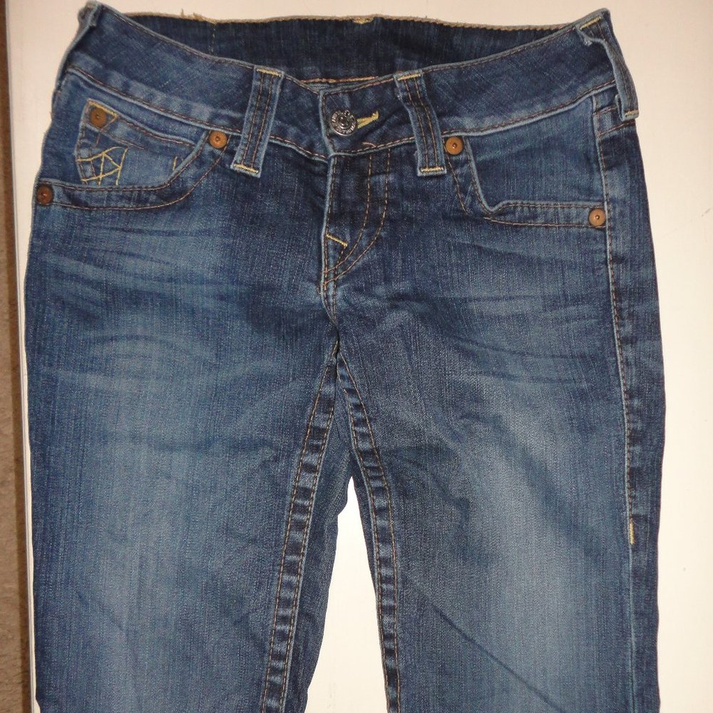 True Religion "Candice" Cuff Bermuda Shorts Sz 26